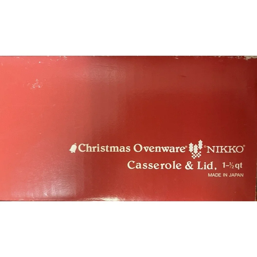 Nikko Christmastime Ovenware Casserole and Lid One &‎ Half Qt